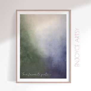 Gemütliches Wintergemälde mit abstrakter Moody-Mal Poster