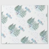 Gemütliches Wintergeschenk Geschenkpapier (Flach)
