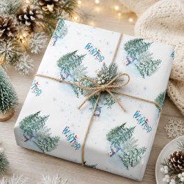 Gemütliches Wintergeschenk  Geschenkpapier