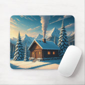 Gemütliches Winterkabine-Mouse-Polster Mousepad (Mit Mouse)