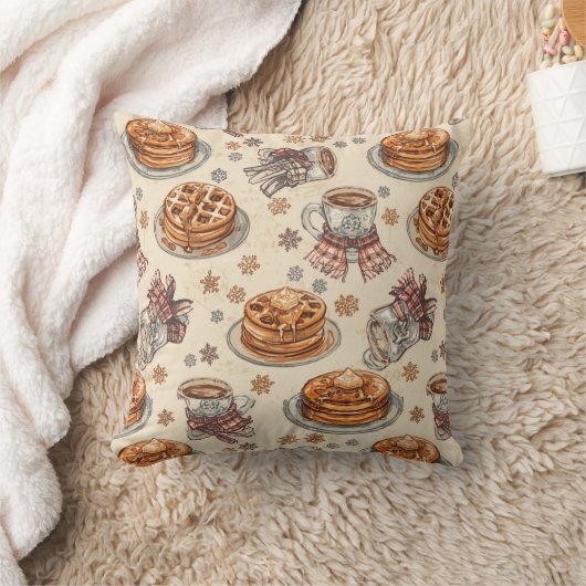 Gemütliches Wintermorgen-Pattern | Pfannkuchen & K Kissen (Decke)
