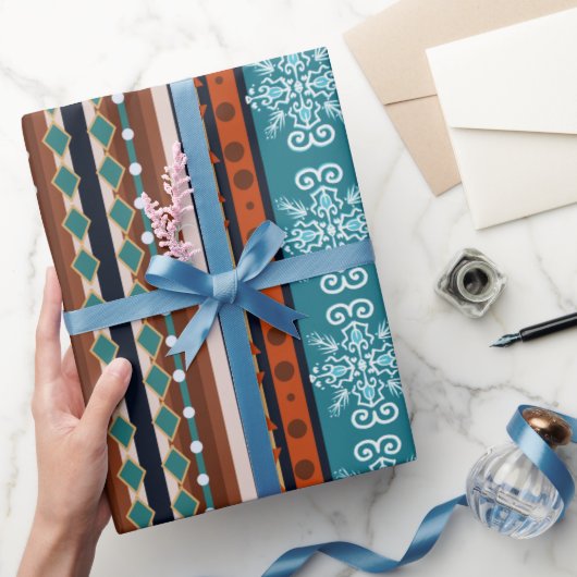 Gemütliches Wintermuster Geschenkpapier (Schenken)