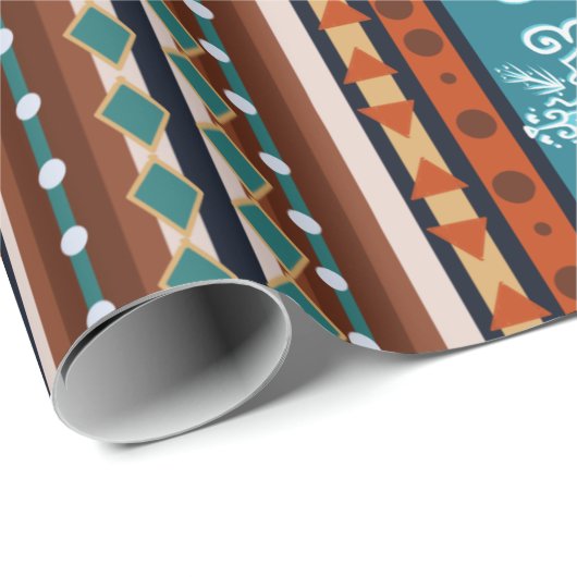 Gemütliches Wintermuster Geschenkpapier (Rolleneckpunkt)