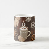 Gemütliches Wintermuster-Minimalistische Ästhetik- Kaffeetasse (Mittel)