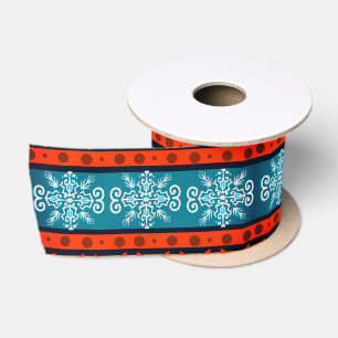 Gemütliches Wintermuster Satin Ribbon Satinband