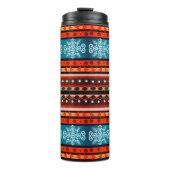 Gemütliches Wintermuster Thermosbecher (Vorderseite)