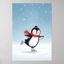 Gemütliches Winterpenguin Kinderzimmer Kunst, Dich