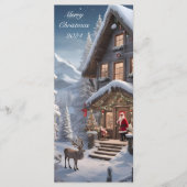 Gemütliches Wintersegler-Lesezeichen Menükarte (Vorderseite)