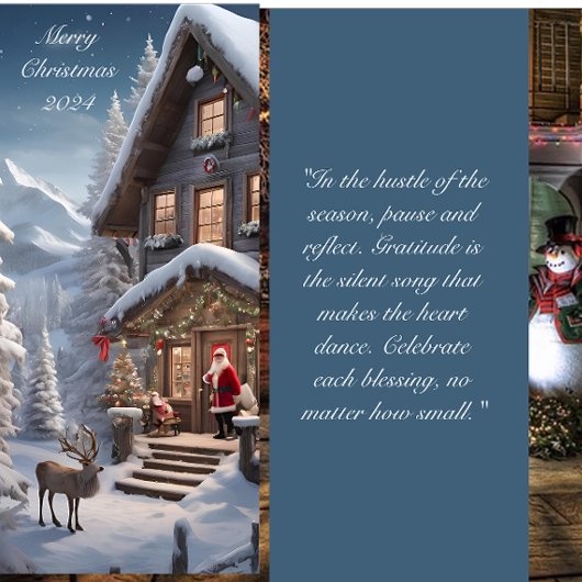 Gemütliches Wintersegler-Lesezeichen Menükarte