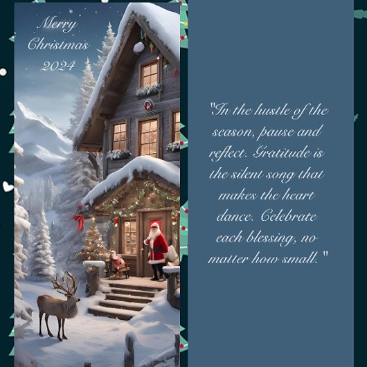 Gemütliches Wintersegler-Lesezeichen Menükarte