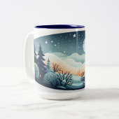 Gemütliches Winterthema Tasse (Vorderseite Links)