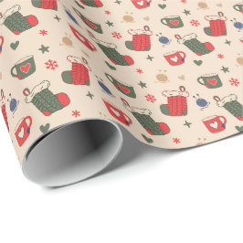 Gemütliches Winterurlaubspapier - Klassiker Geschenkpapier