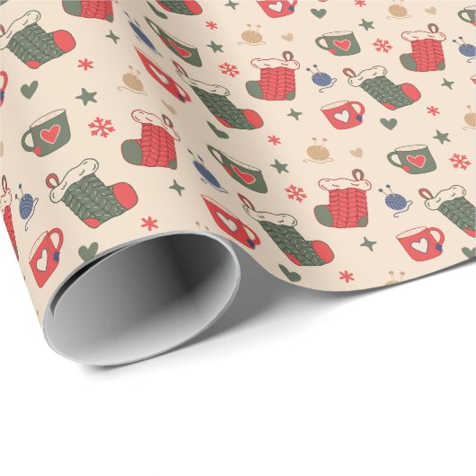 Gemütliches Winterurlaubspapier - Klassiker Geschenkpapier (Rolleneckpunkt)