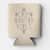 Gemütliches Wintervibes Design Dosenkühler (Vorderseite)