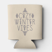 Gemütliches Wintervibes Design Dosenkühler (Rückseite)
