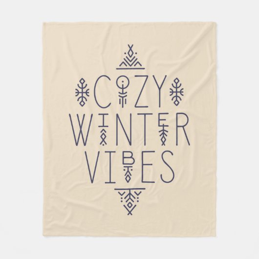 Gemütliches Wintervibes Design Fleecedecke (Vorderseite)