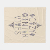 Gemütliches Wintervibes Design Fleecedecke (Vorderseite (Horizontal))