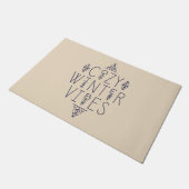 Gemütliches Wintervibes Design Fußmatte (Schrägansicht)