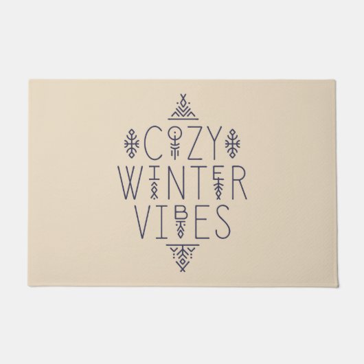 Gemütliches Wintervibes Design Fußmatte (Vorderseite)