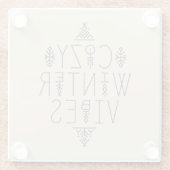 Gemütliches Wintervibes Design Glasuntersetzer (Rückseite)