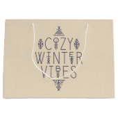 Gemütliches Wintervibes Design Große Geschenktüte (Vorderseite)