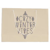 Gemütliches Wintervibes Design Große Geschenktüte (Rückseite)