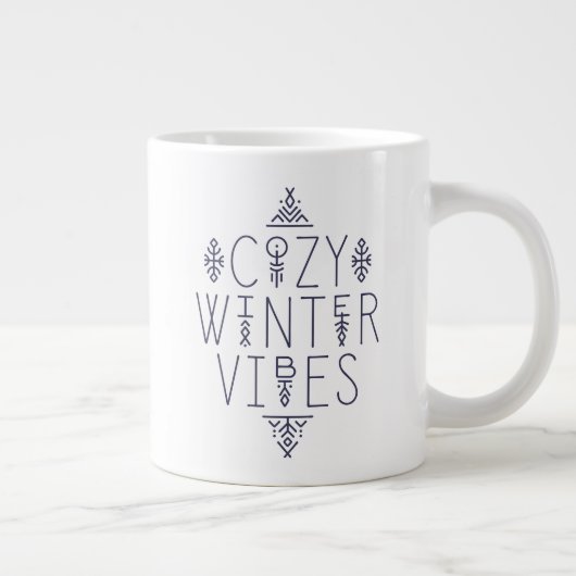 Gemütliches Wintervibes Design Jumbo-Tasse (Rechts)