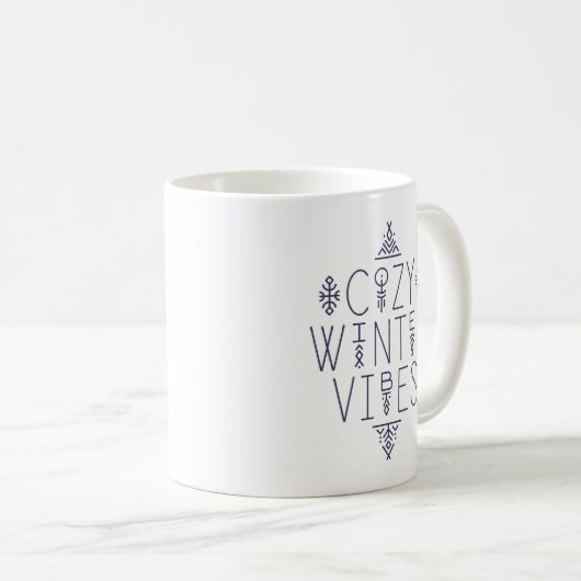 Gemütliches Wintervibes Design Kaffeetasse (VorderseiteRechts)