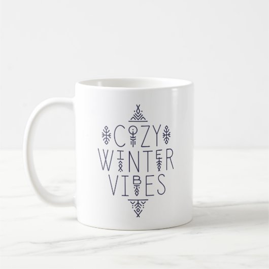 Gemütliches Wintervibes Design Kaffeetasse (Links)