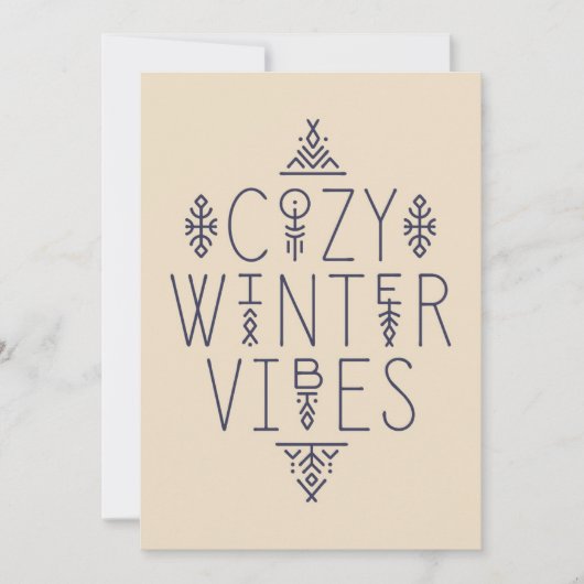Gemütliches Wintervibes Design Karte (Vorderseite)