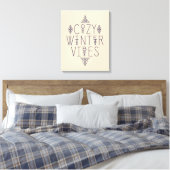 Gemütliches Wintervibes Design Leinwanddruck (Insitu (Schlafzimmer))