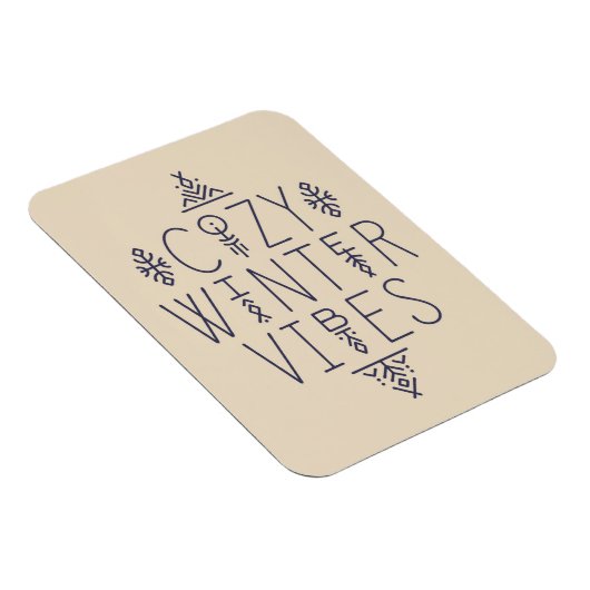 Gemütliches Wintervibes Design Magnet (Rechte Seite)