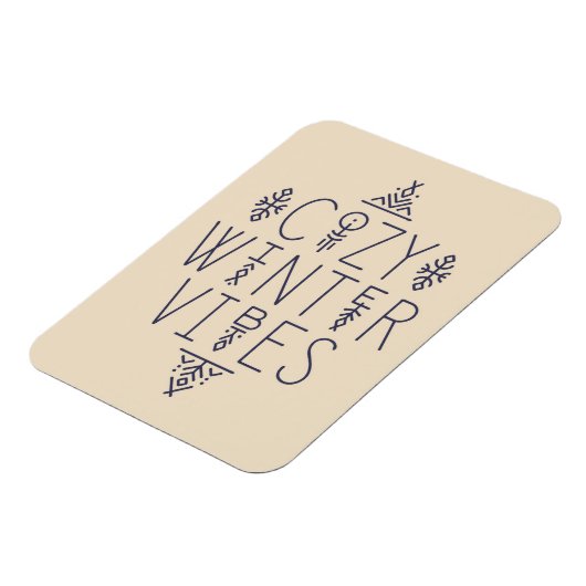 Gemütliches Wintervibes Design Magnet (Linke Seite)