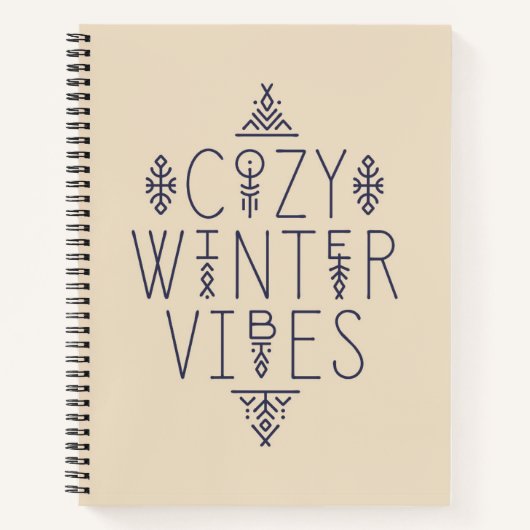 Gemütliches Wintervibes Design Notizblock (Vorderseite)