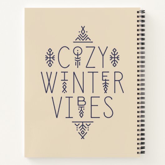Gemütliches Wintervibes Design Notizblock (Rückseite)