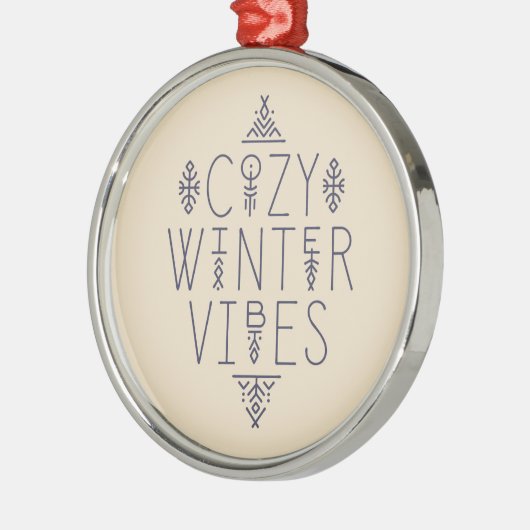 Gemütliches Wintervibes Design Ornament Aus Metall (Links)