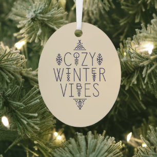 Gemütliches Wintervibes Design Ornament Aus Metall