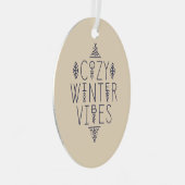Gemütliches Wintervibes Design Ornament Aus Metall (Vorderseite Rechts)