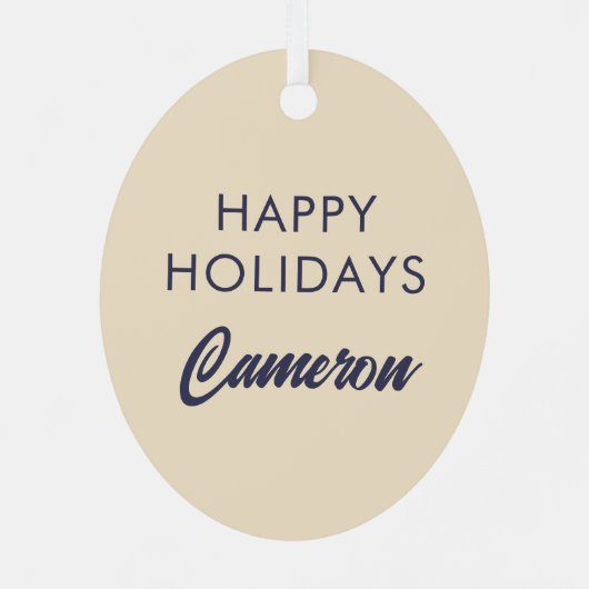 Gemütliches Wintervibes Design Ornament Aus Metall (Rückseite)