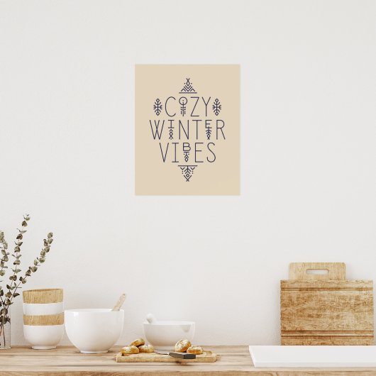 Gemütliches Wintervibes Design Poster (Küche)