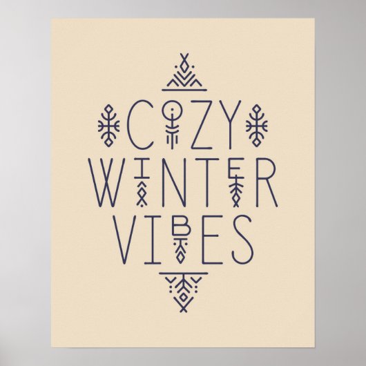 Gemütliches Wintervibes Design Poster (Vorne)