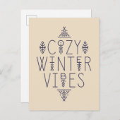 Gemütliches Wintervibes Design Postkarte (Vorne/Hinten)