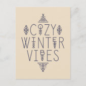 Gemütliches Wintervibes Design Postkarte (Vorderseite)