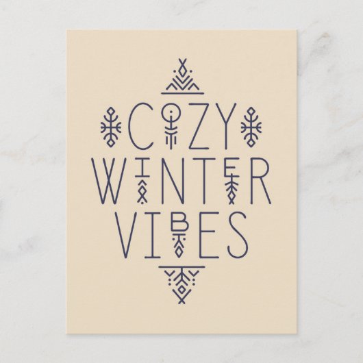 Gemütliches Wintervibes Design Postkarte (Vorderseite)