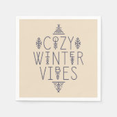 Gemütliches Wintervibes Design Serviette (Vorderseite)
