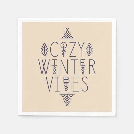 Gemütliches Wintervibes Design Serviette (Vorderseite)
