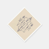 Gemütliches Wintervibes Design Serviette (Ecke)