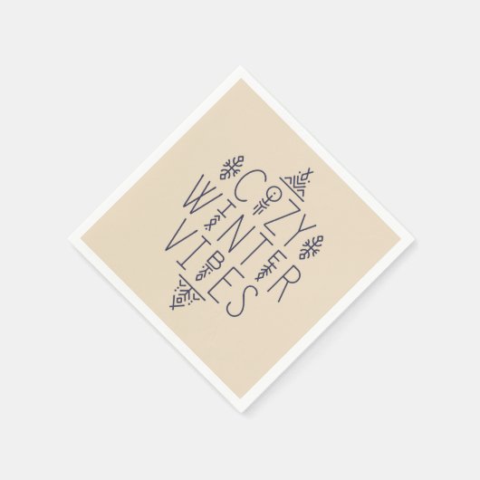 Gemütliches Wintervibes Design Serviette (Ecke)