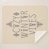 Gemütliches Wintervibes Design Sherpadecke (Vorderseite (Horizontal))