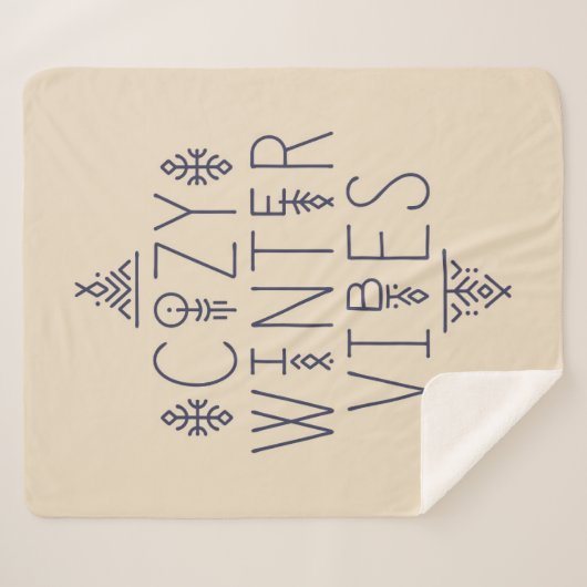 Gemütliches Wintervibes Design Sherpadecke (Vorderseite (Horizontal))